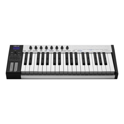 China Digital MIDI Keyboard 37 Keys Worlde Blue Whale 37 MIDI Keyboard Controller Piano USB Music Production For Musical Instrument for sale