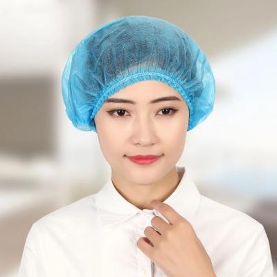 China Double Hair Cover Hair Cover Elastic Surgical Head Nonwoven Disposable Net Hat Eco-friendly Nonwoven Medical Cap for sale