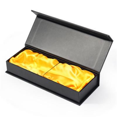 China Handmade Custom Packaging Magnetic Gift Box With Spot Insert Black Book Shape Paper Box With Gold Foil Stamping for sale