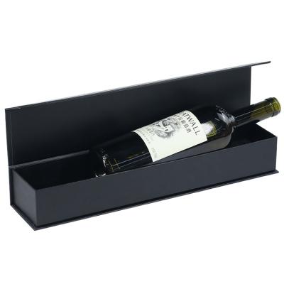 China Wholesale Custom Handmade Luxury Cardboard Paper Magnetic Single Red Wine Bottle Gift Packaging Box for sale