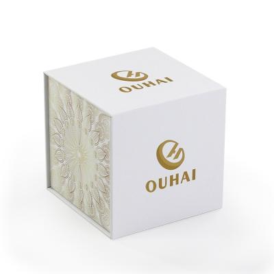 China Handmade Wholesale Custom Candle Aromatherapy Cardboard Folding Kraft Paper Box for sale