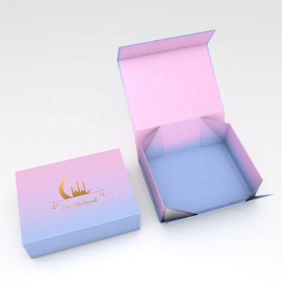 China Wholesale recyclable custom design eid mubarak gift box emty large cardboard flat pack magneti Ramadan chocolate collapsible boxes for sale