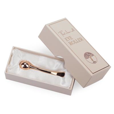 China Handmade Customized Luxury Pink Beauty Tools Eye Roll Paper Packaging Box With Lip Satin Insert Logo Foil Stamping Base And Gift Box for sale