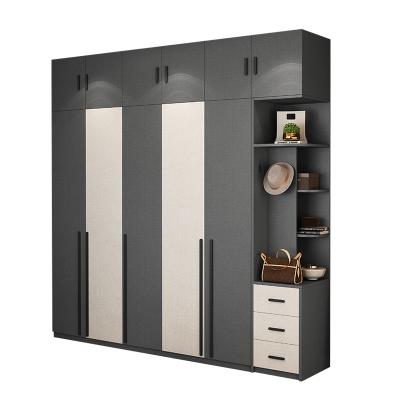 China Nordic Convertible Wardrobe Apartment Furniture Bedroom Storage Cabinet Modern Minimalist Wardrobe Small for sale