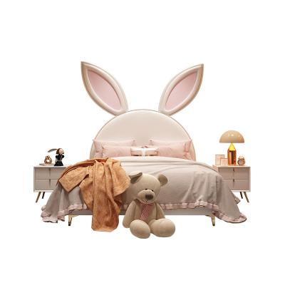 China Special Cute Rabbit Children's Shape Storage Children's Bedroom Cartoon Bed for sale