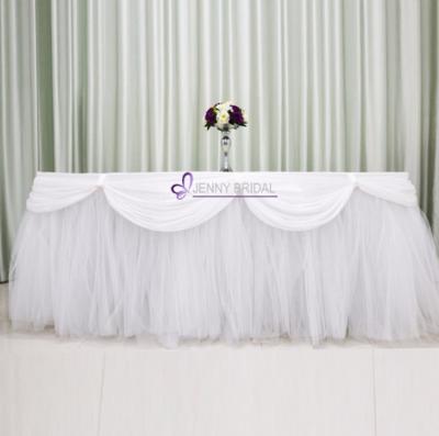 China Simple tottom rosette tutu TC091 wedding decoration head table covers for sale for sale