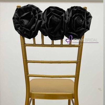 China C307 simple flower sashes wedding chair cover spandex chair sashes chair cover sash for sale