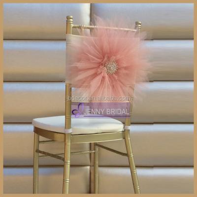 China Wedding Decoration BRIDAL Cheap Artificial Flower C315A JENNY Tulle For Wedding Chair Cover for sale