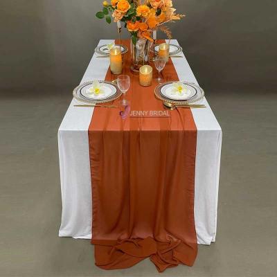 China Nordic floral table runner fashion table runners dobby TR02 candle runner wedding floral decoration for sale