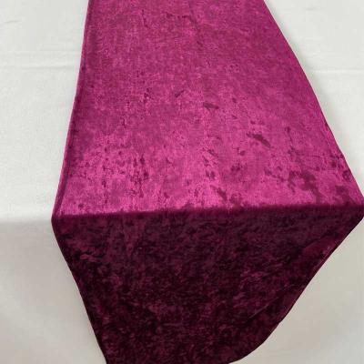 China TR039 plain woven table runner velvet table runner for wedding for sale