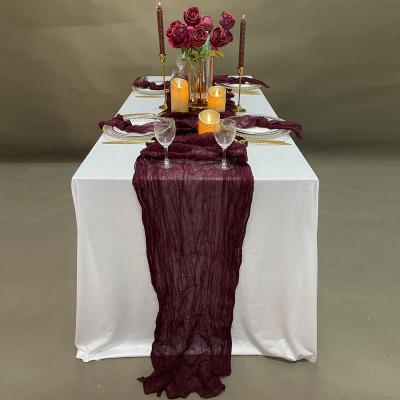 China TR01 Chiffon table runner wedding table runners cotton jacquard table runner luxury for sale