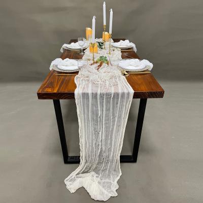 China TR01 Dobby Chiffon Table Runner Wedding Table Runner Decoration Table Runner Decoration for sale