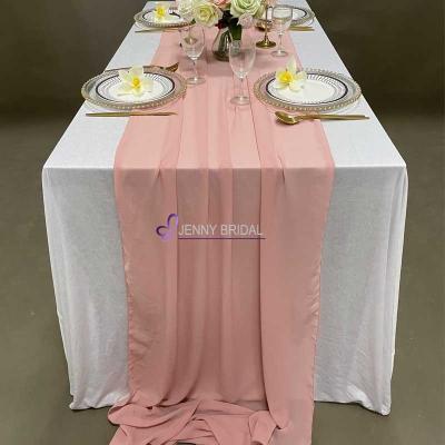 China TR02 Luxury Dobby Christmas Table Runner Chiffon Table Runner Decoration for sale