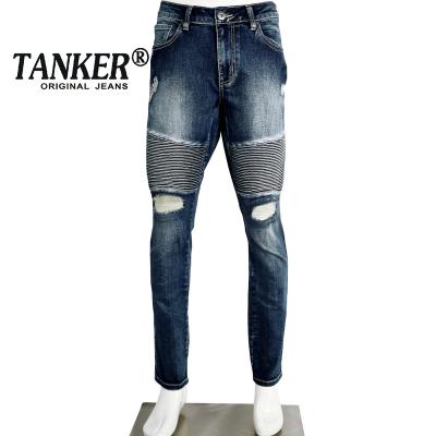 China Breathable Destroyed Biker Jeans For Mens Custom Jeans Mens for sale