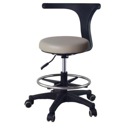 China High Quality Metal Stainless Steel Doctor Stool With Metal Armrests Dentist Chair PU Leather Cushion for sale