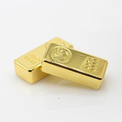 China All Metal Wholesale Real Solid 24K Pure Plating Jewelry Fake Gold Bullion Bar for sale