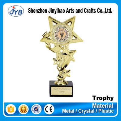 China 2018 Europe New Product Ideas New Metal Replica Gold Star 3D Star Trophy Cup for sale