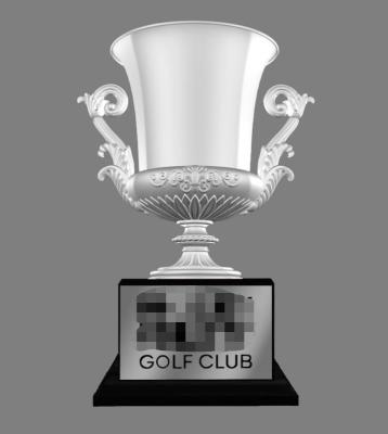 China Europe Custom Premium Golf Trophy Large Zinc Alloy Cups Silver Plating With Wooden Base for sale