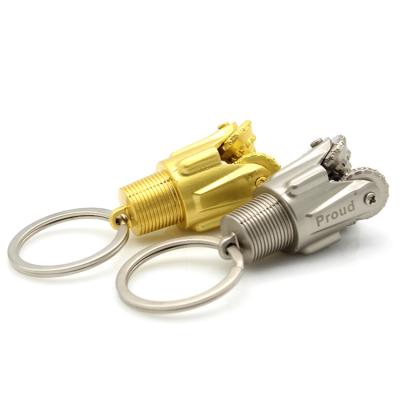 China Unique Design 3D Metal Company Drill Bit Shape Key Chain For Promotion for sale