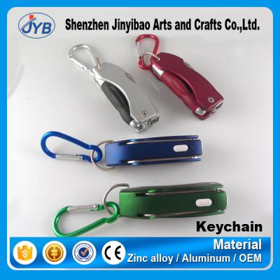 China Promotional/Souvenirs Fine Design Metal Multifunctional Knife Hot Sale Souvenir Gift Key Chain With Carabiner for sale