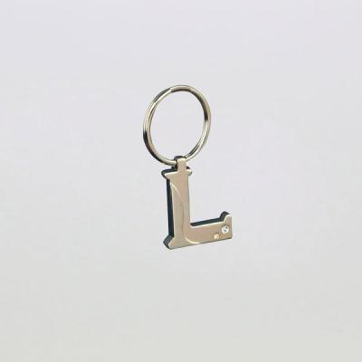 China Custom Letter L Promotional / Souvenir Key Chain Creative Shape Alphabet Design for sale