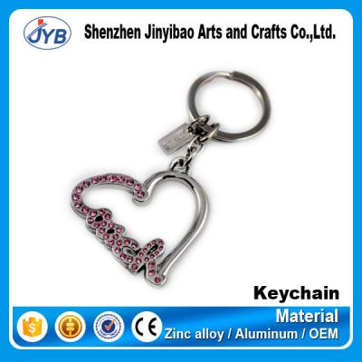 China 2D or 3D metal diamond alphabet letters coach key chain for sale