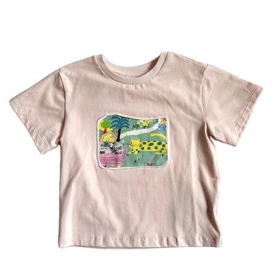 China Wholesale Custom Anti-Shrink Summer Cool Judging Pink Blue Kids Children Wear Boys And Girls Cotton T-shirt Children's Clothes for sale