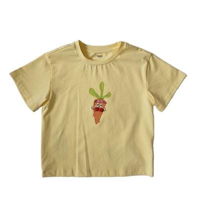 China Custom Color Anti-Shrink O-Neck Custom Color Toddler 2-5 Years T-shirt 2-5 Years Simple Summer Kids Unisex T-shirt For Kids for sale