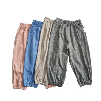 China Fade Proof Customized Solid Color Summer Children's Sweatpants Girls' Pants Baby Summer Pants Wholesale for sale