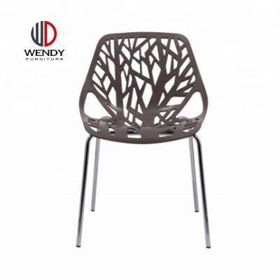 China New Contemporary Design Breathable Dining Chair With Metal Legs for sale