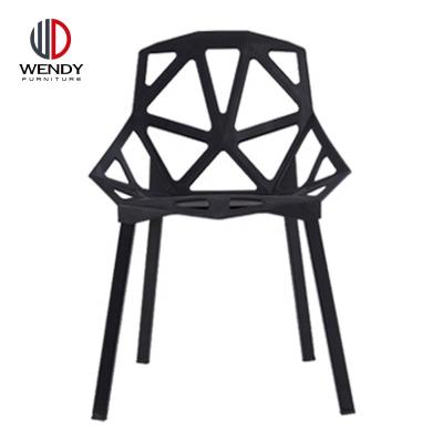 China Cooling PP Plastic Chair With Metal Powder Coating Legs for sale