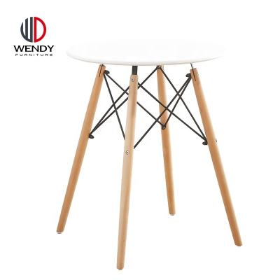 China Modern round wihite color MDF top dining table for sale for sale