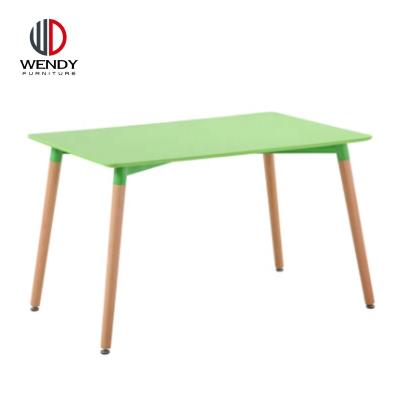 China Contemporary Colorful MDF Top Dining Table With Log Legs for sale