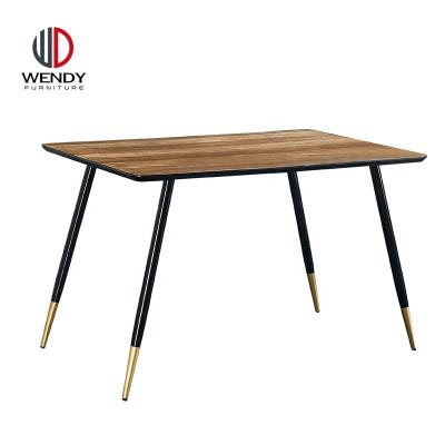 China Factory price traditional dining table with veneer paper top for sale