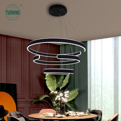 China Residential Modern Chandelier Light Led Acrylic Wavy Pattern Personality Fishing Line Pendant Light for sale