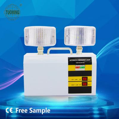 China Fire fighting in public places factory price led rechargeable spot exit emergency light twins battery power popular backup emergency led exit light for sale