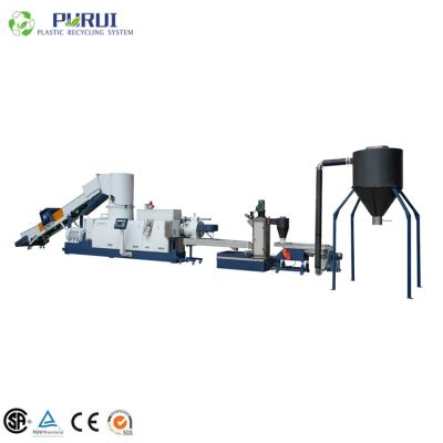 China Hotels PURUI pp plastic pe film bag pelletizing line for online reuse in stock for sale