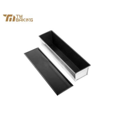 China Non Sustainable Aluminum Stick Aluminum Dough 450g Loaf Baking Pan Pullman Loaf Pan Toast Bread Pan With Lid for sale