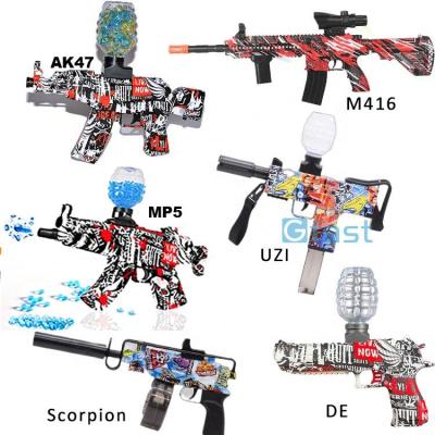 China New ak47 mp5 uzi gel blaster gel ball splatter gun amusement paint splat r electronic soft bullet splatrball orby toy gell toy accessory ak47 mp5 for sale