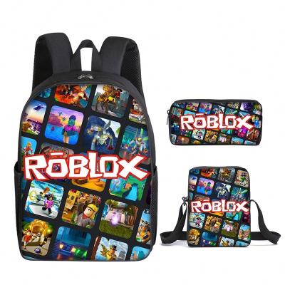 China New Style Anti-theft Game Roblox Backpack Kid Schoolbag Fashionable Computer Bag for sale