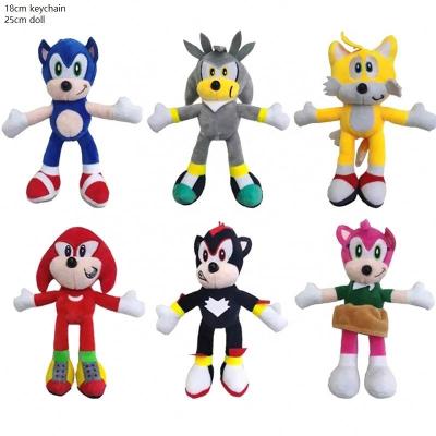 China Wholesale 20-25-45-60-80cm Sonic Plush Toy Super Plush Factory The Hedgehog Sonic Stuffed plushie pendant cartoon character Sonic Doll for sale