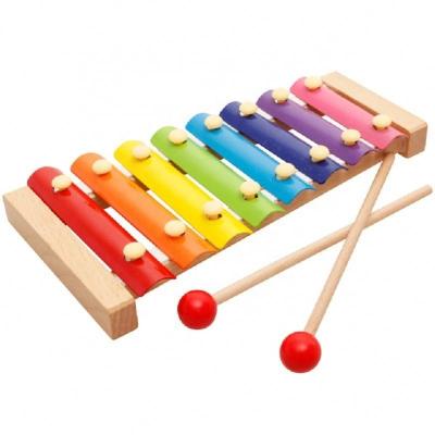 China Eco-friendly Best Price Octave Wooden Hand Striking Piano Baby Xylophone Early Educational Musical Instruments Toys for sale