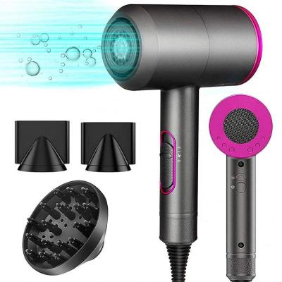 China Other Professional New Home Hair Dryer Hair Dryer Ionic Hair Blow Dryer With Foldable Negative Diffuser And Nozzle Ion Hair Dryer for sale