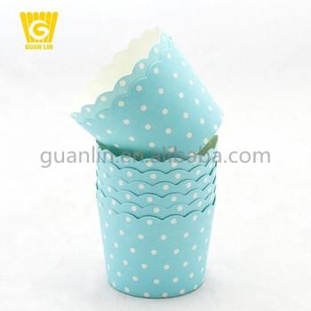 China Blue Disposable Party Cupcake Decorations Chocolate Muffin Cases Large Cup Liners for sale