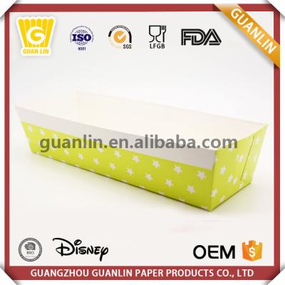 China C1S Art Rich Pattern Colorful Rectangular Bread Disposable Customized Paper Bread Baking Pans for sale