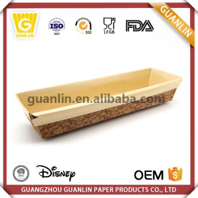 China Wholesale price C1S disposable art manufacturers china rectangle corrugated paper loaf pans for sale