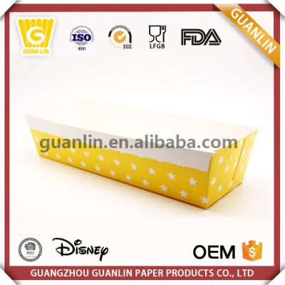 China Wholesale Price Disposable Different Color Style Rectangle C1S Art Paper Corrugated Paper Loaf Pan for sale