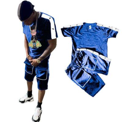 China Manufacturer Breathable Summer Custom Logo Streetwear Two Piece Sets Casual Jogging Suits Shorts Sets Men for sale