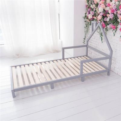 China Modern Toddler Montessori Wood Bed Modern Kids Bed Full Frame Furniture for sale