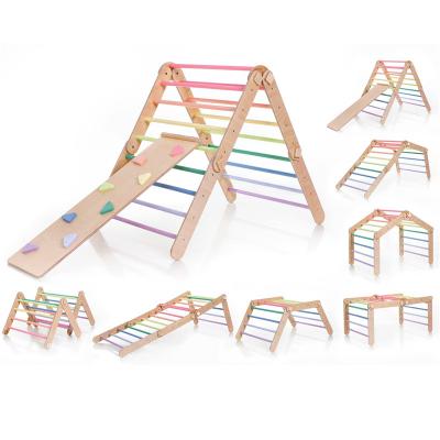 China Eco-Freindly Montessori Folding Triangle Toddler Climber Climbing Frame for sale